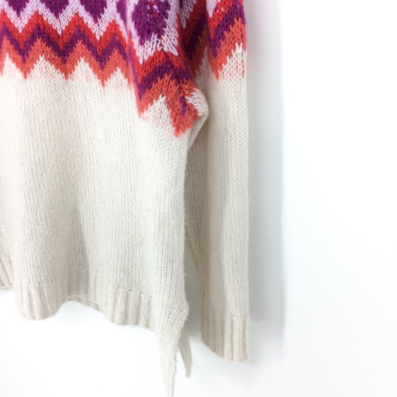 NWOT AERIE Fair Isle Oversized Turtleneck Sweater - Picture 4 of 8